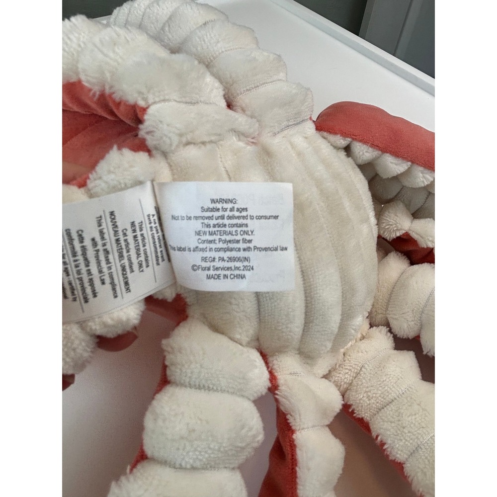 Portland Plush Sebastian Giant Squid Coral Pink Large 27" Stuffed Animal - Picture 7 of 9